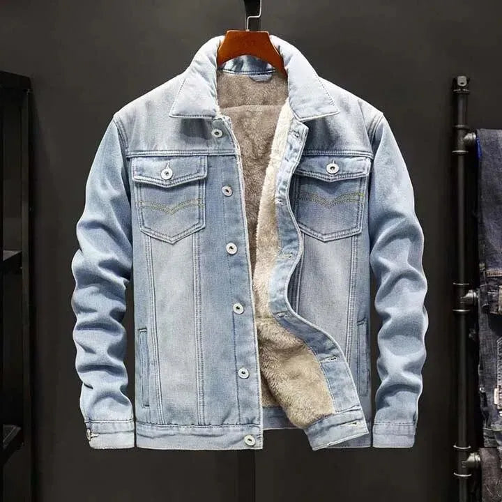 Herren Denim Jeansjacke Modern Slim Fit