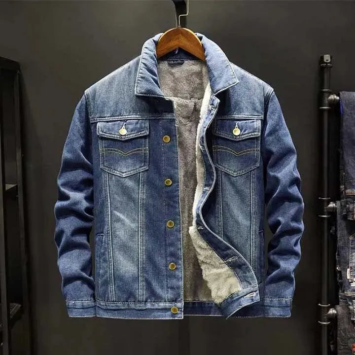 Herren Denim Jeansjacke Modern Slim Fit