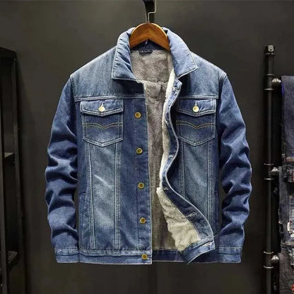 Herren Denim Jeansjacke Modern Slim Fit