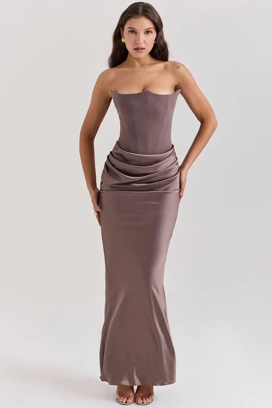 Exklusives Maxikleid Elegantes Frauenkleid Lang Komfortabel - BerlinGlamour
