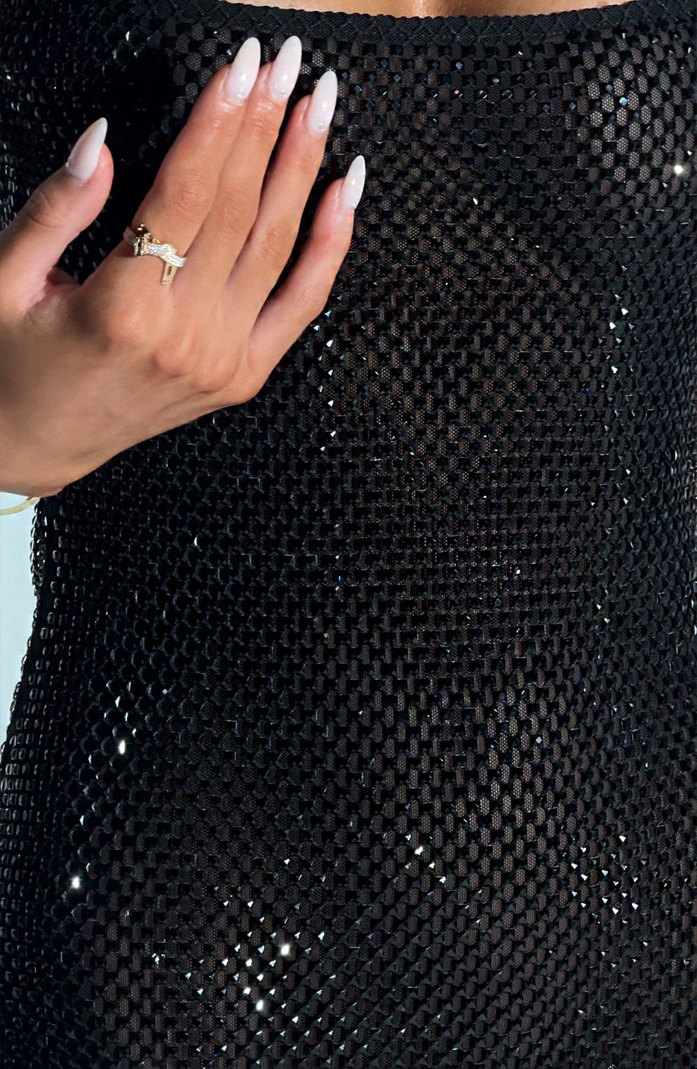 Glitzer Minikleid Mit Tiefem Rückenausschnitt Partykleid Eckiger Ausschnitt