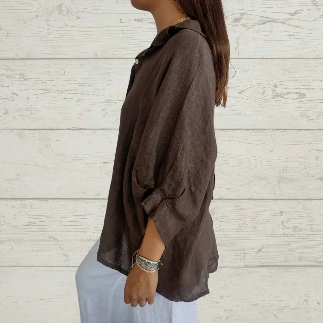 Elegante Damenbluse mit Knöpfen Zeitlos