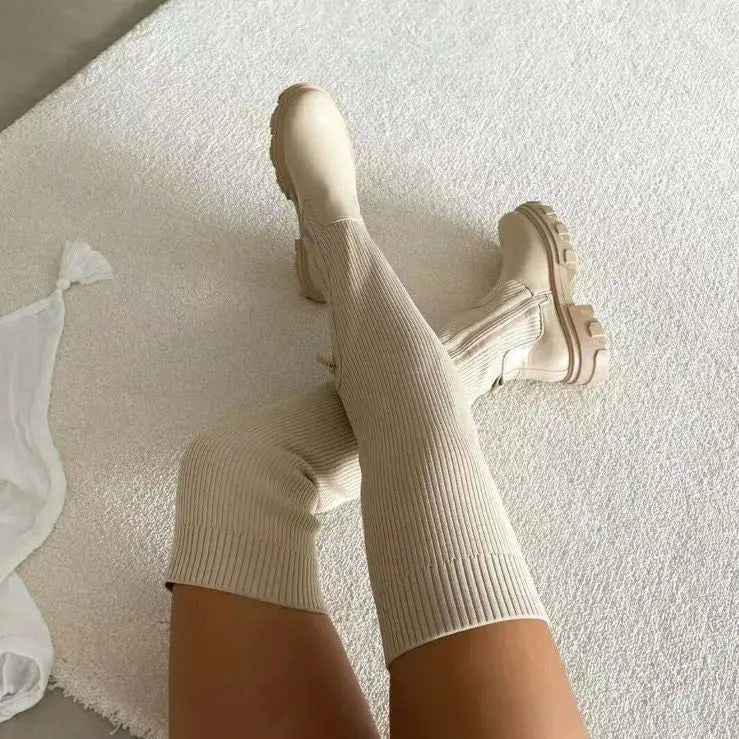 Charlotte | Stretch Strickstiefel Zendoo.de