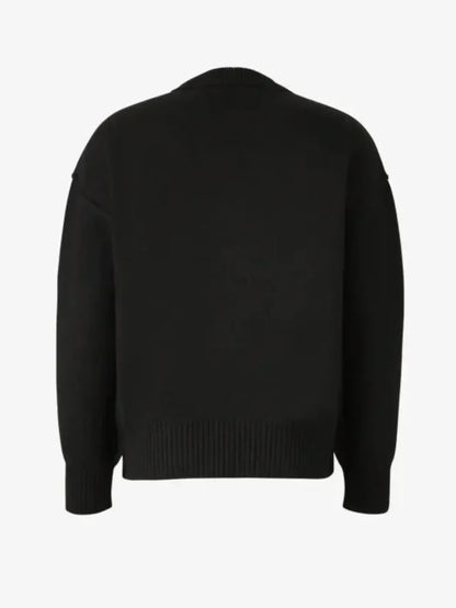 Luxuriöser Pullover Herzmuster Rundhals Langarm - BerlinGlamour