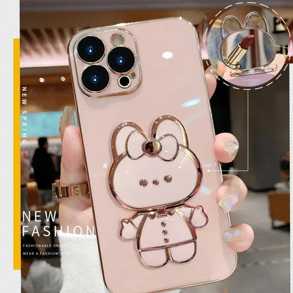 iPhone Hülle 3D Hase Spiegel Design Kawaii