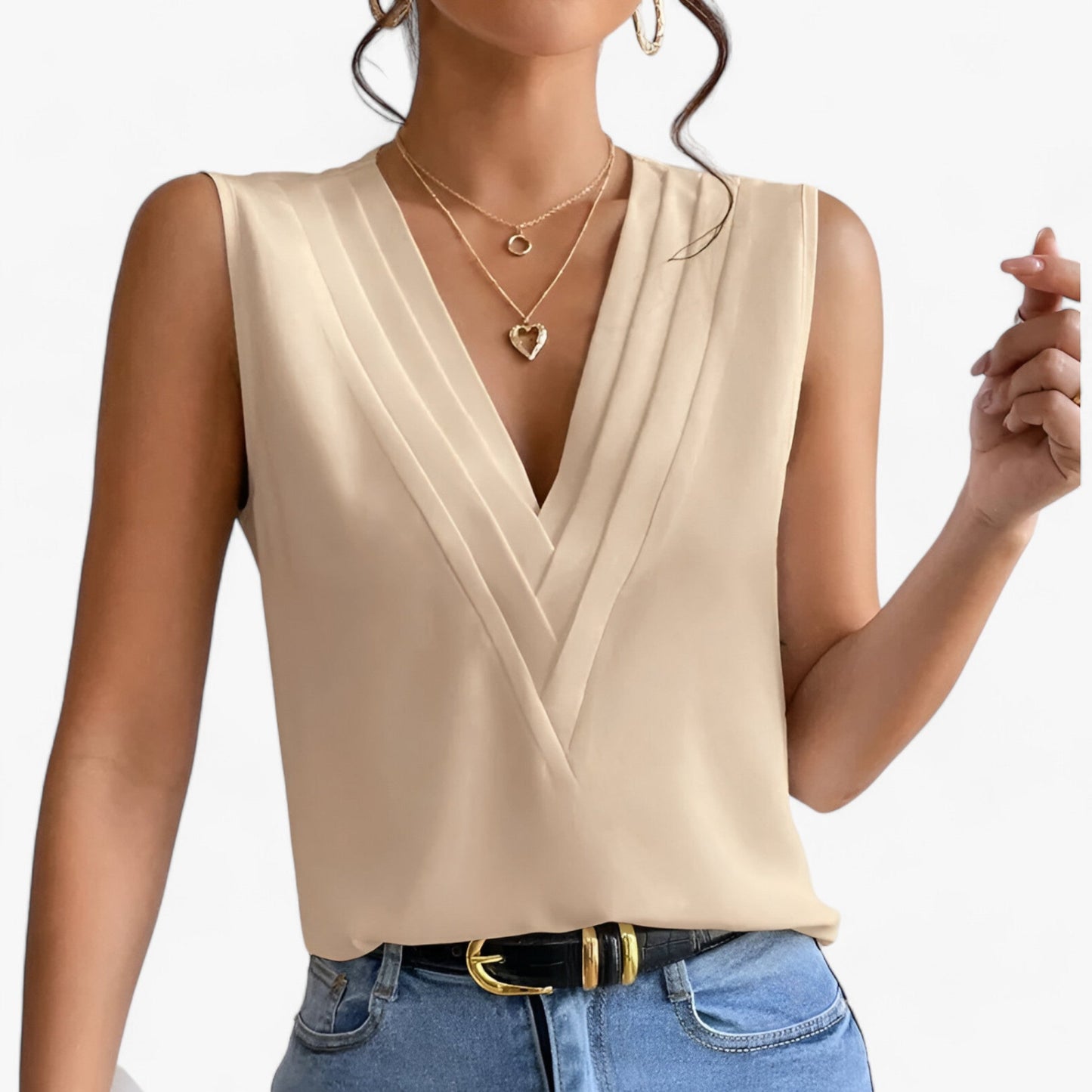 Ärmellose Bluse Damen Leicht Komfortabel Sommer