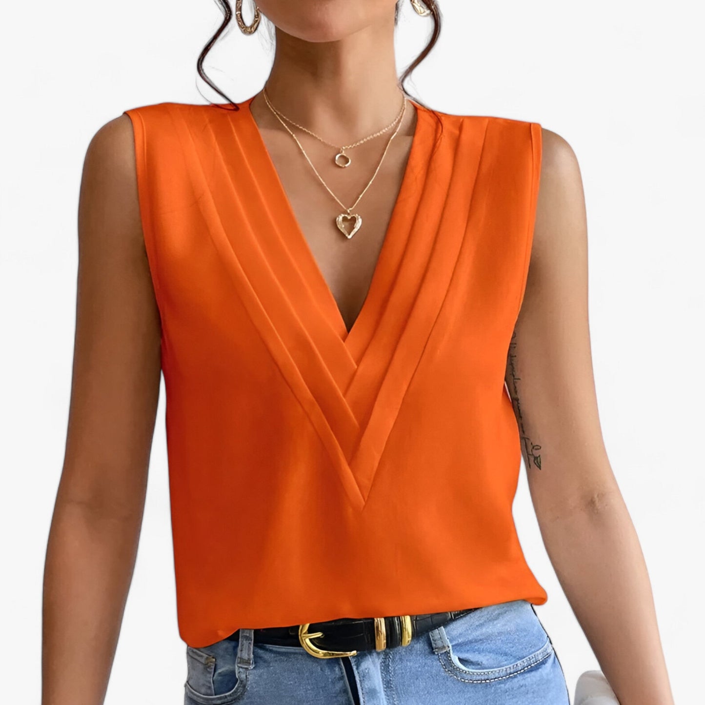 Ärmellose Bluse Damen Leicht Komfortabel Sommer