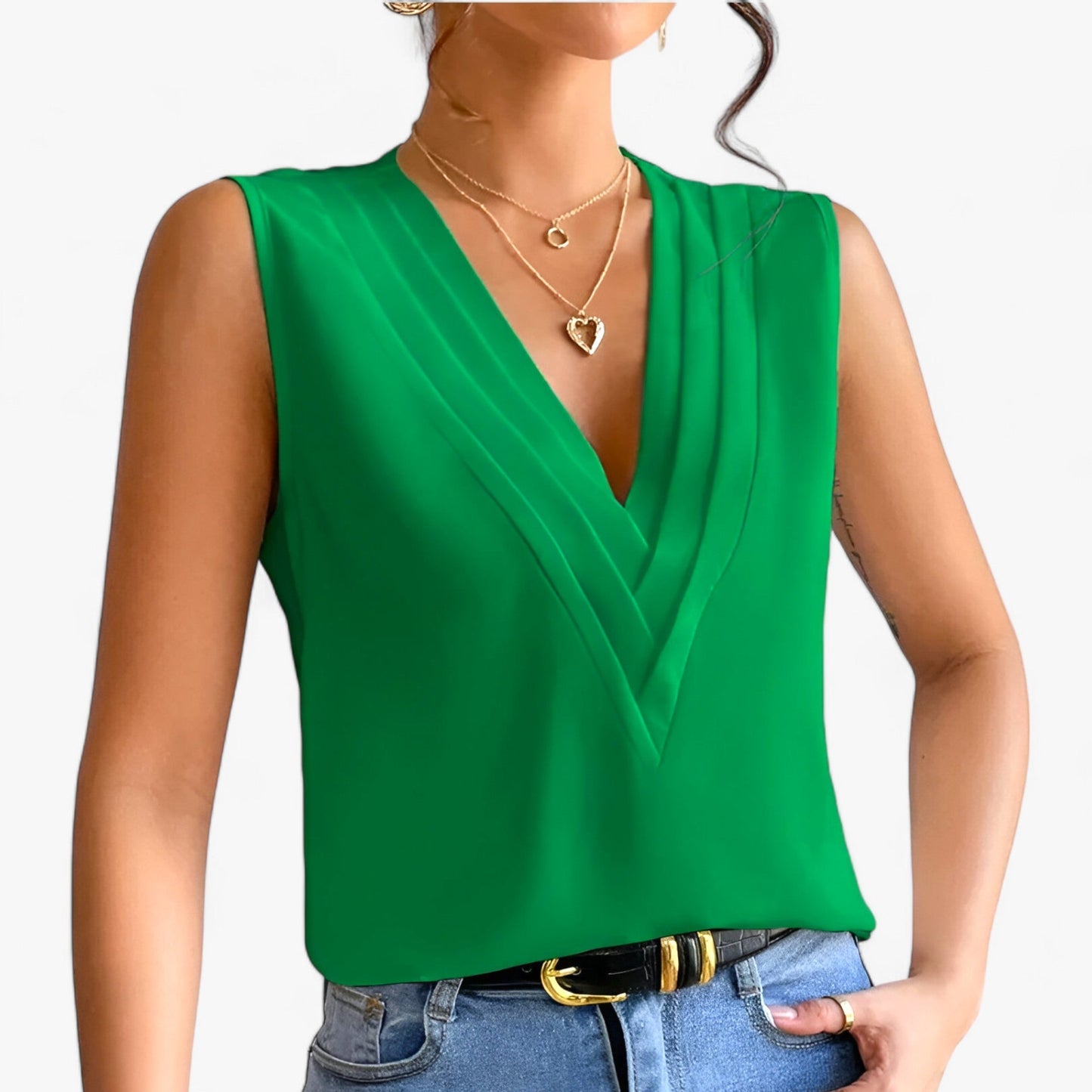 Ärmellose Bluse Damen Leicht Komfortabel Sommer