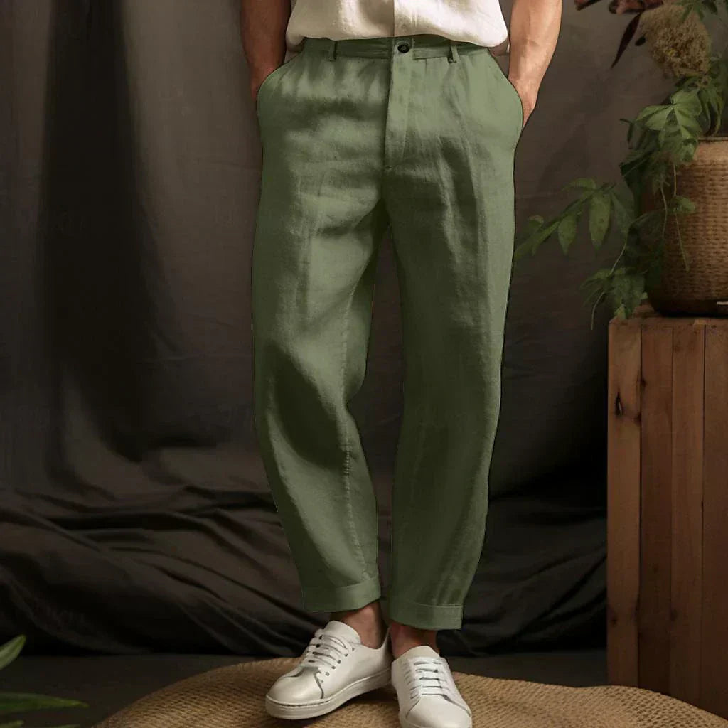 Bequeme Leinenhose Locker Passform Sommer
