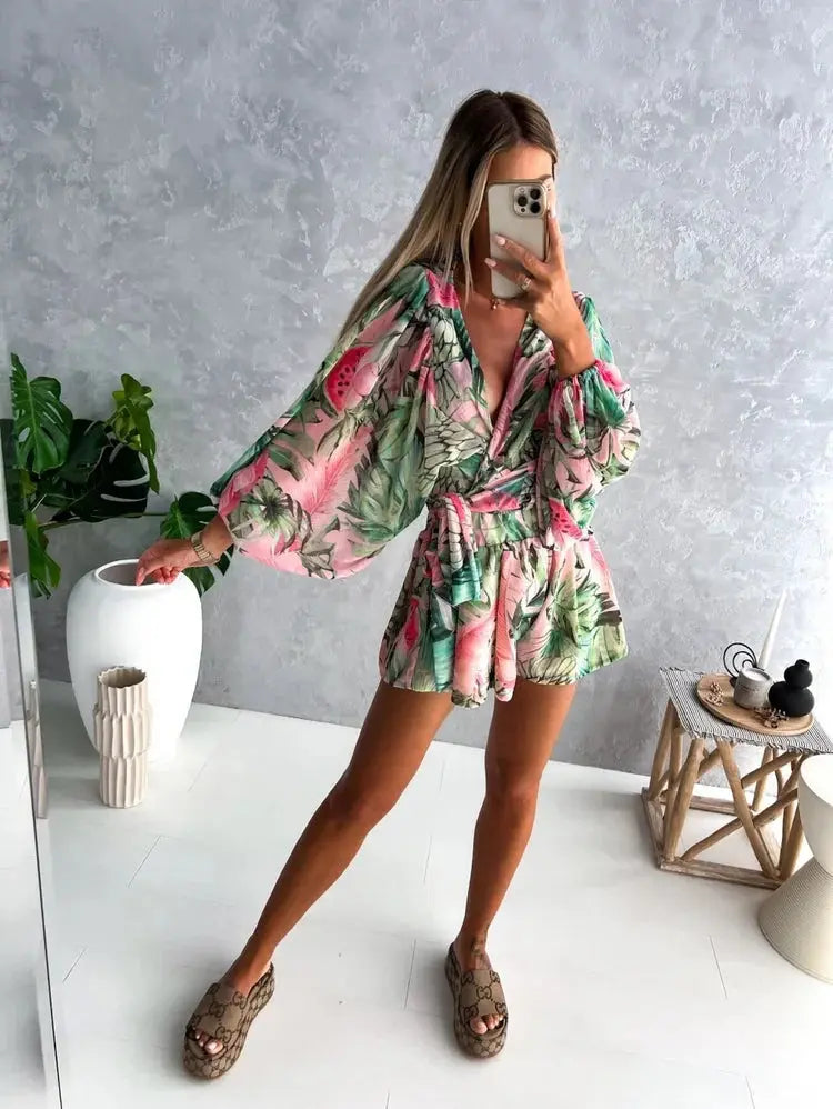 Rotes Playsuit Sommerkleid Frauen - BerlinGlamour