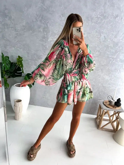 Rotes Playsuit Sommerkleid Frauen - BerlinGlamour