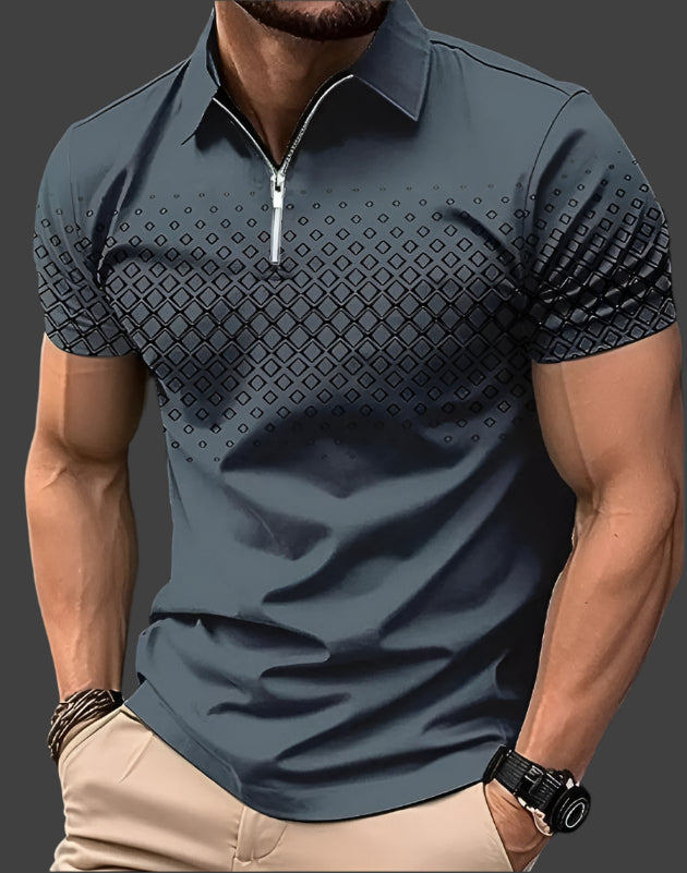 Herren-Polohemd mit Karomuster von Eldric