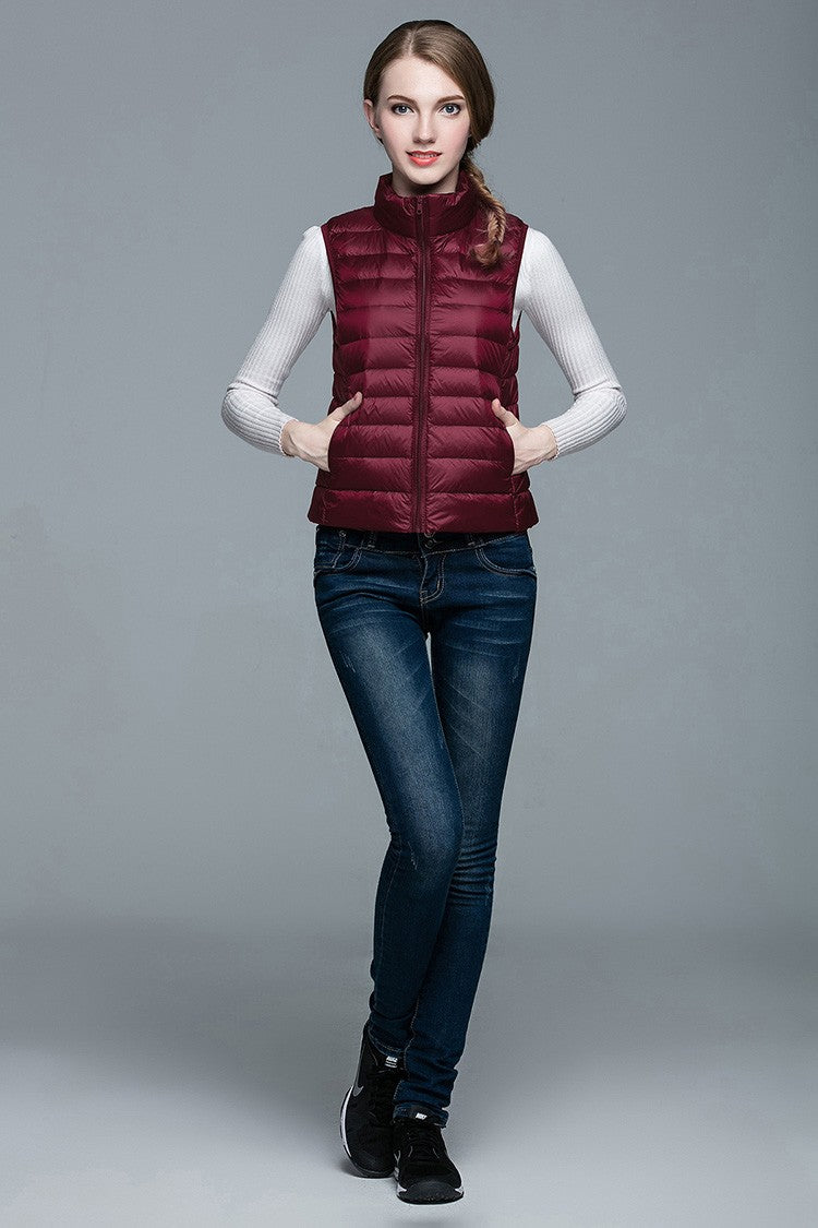 Daunenjacke Ärmellos Berlin Style Modern Damen