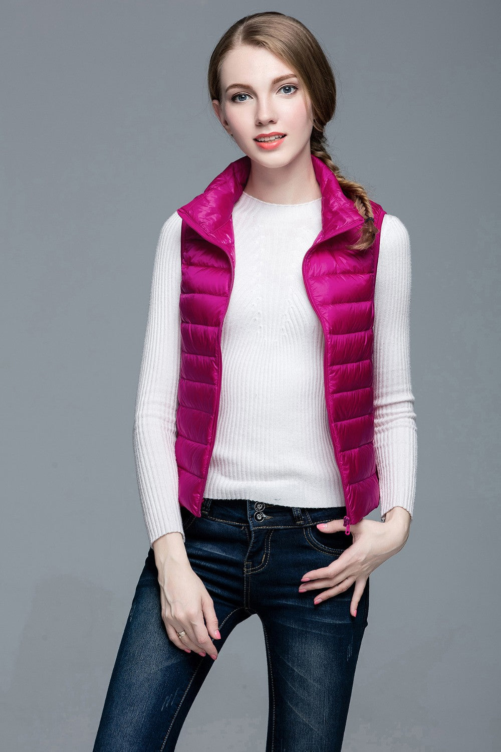 Daunenjacke Ärmellos Berlin Style Modern Damen