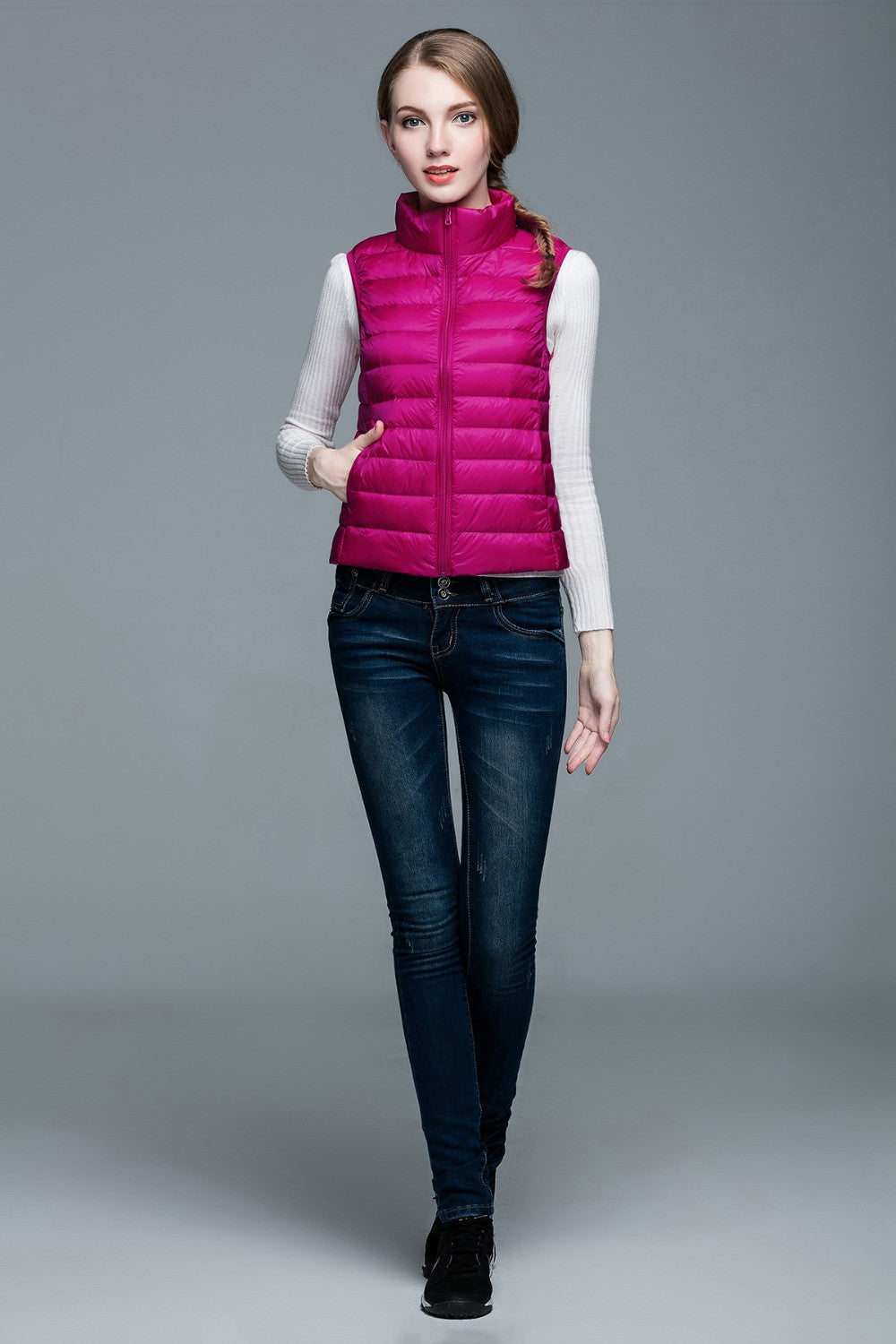 Daunenjacke Ärmellos Berlin Style Modern Damen