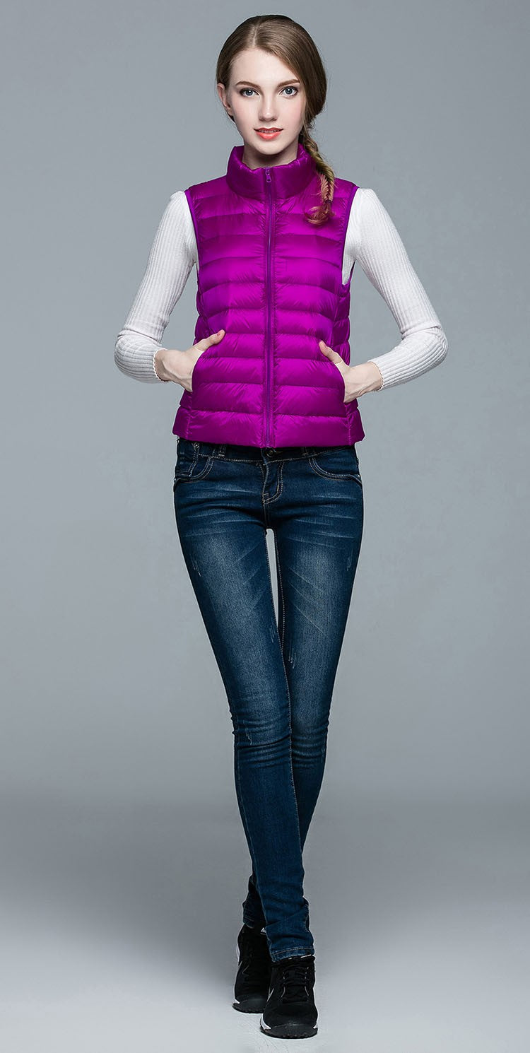 Daunenjacke Ärmellos Berlin Style Modern Damen