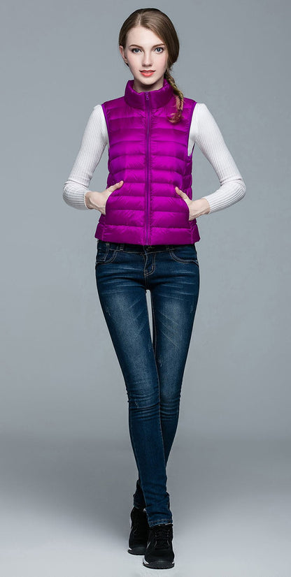 Daunenjacke Ärmellos Berlin Style Modern Damen