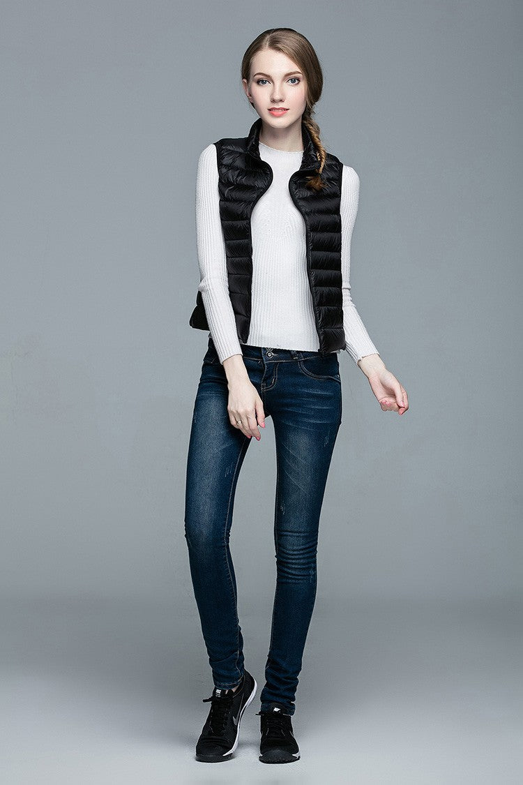 Daunenjacke Ärmellos Berlin Style Modern Damen