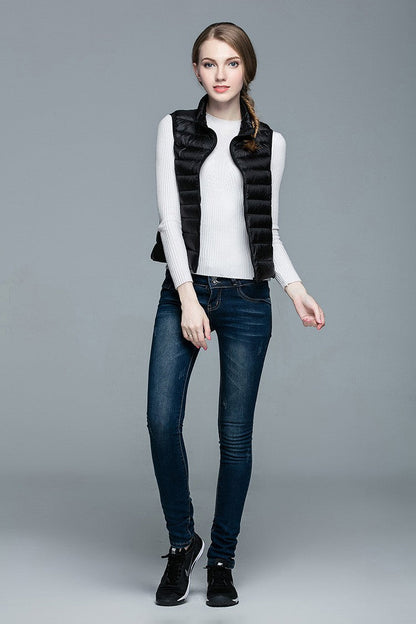 Daunenjacke Ärmellos Berlin Style Modern Damen