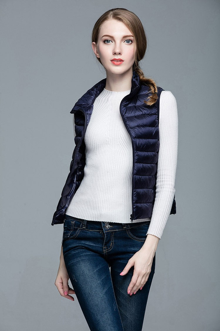 Daunenjacke Ärmellos Berlin Style Modern Damen