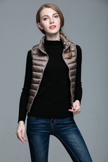 Daunenjacke Ärmellos Berlin Style Modern Damen