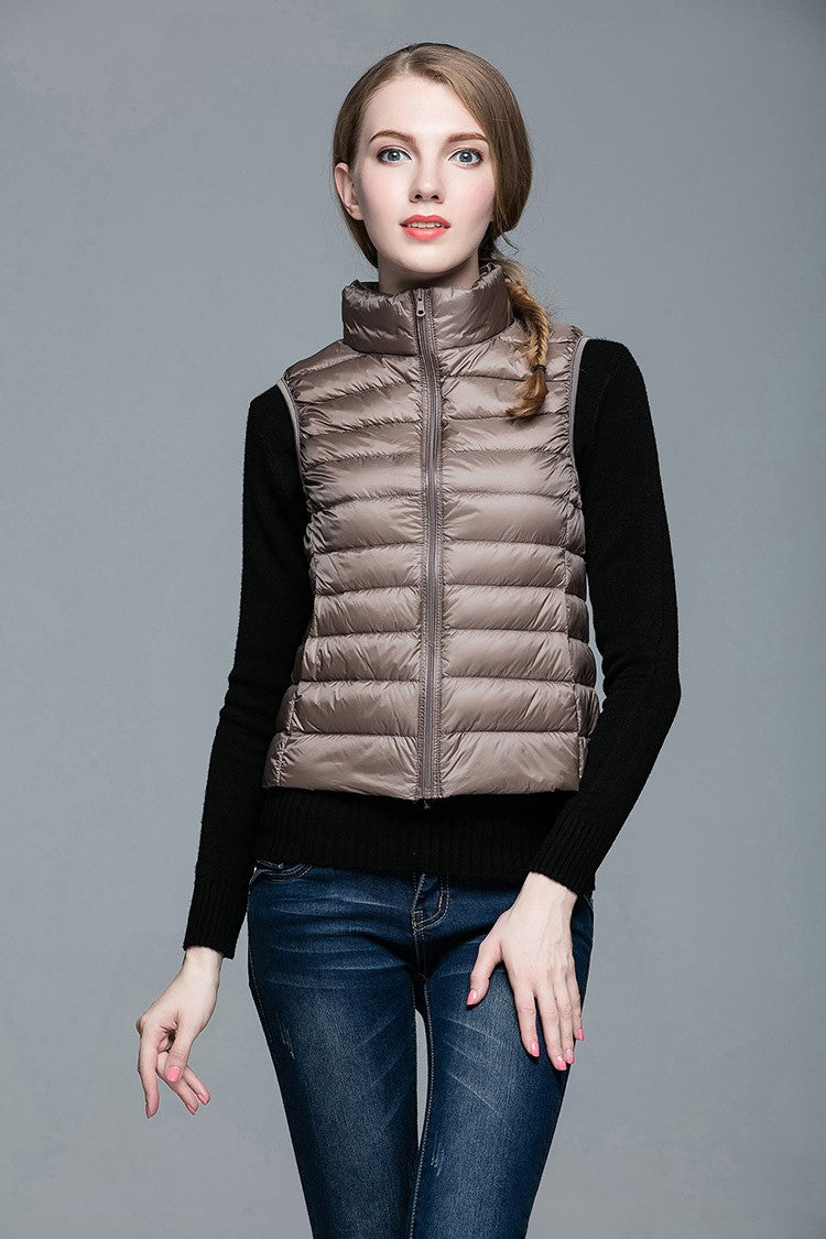 Daunenjacke Ärmellos Berlin Style Modern Damen - BerlinGlamour