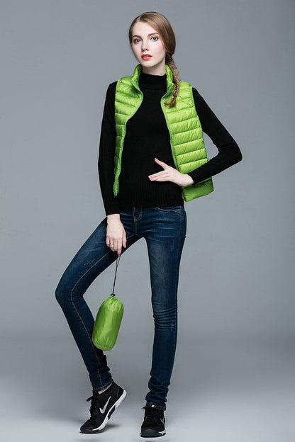 Daunenjacke Ärmellos Berlin Style Modern Damen