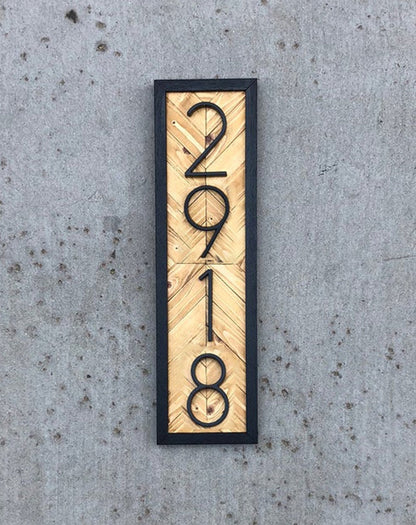 Hausnummer Schild Edelstahl Modern