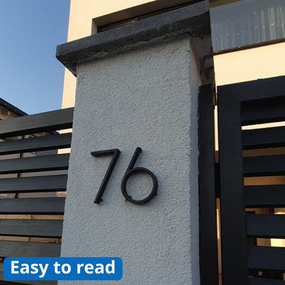 Hausnummer Schild Edelstahl Modern