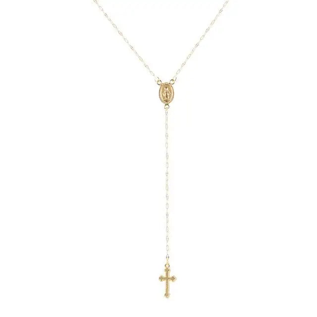Elegante Rosenkranz Kette Damen Schmuck