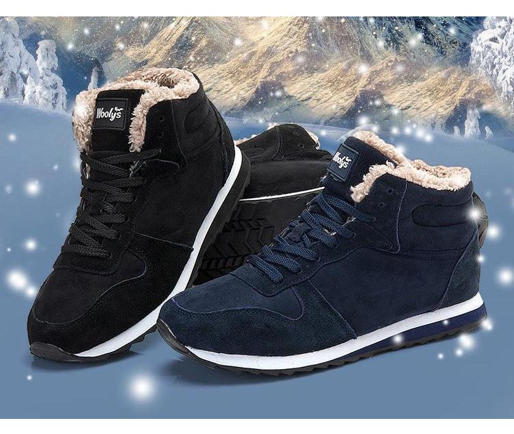 Herren Winterstiefel Warm Isoliert Wasserdicht