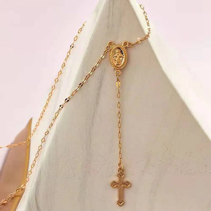 Elegante Rosenkranz Kette Damen Schmuck
