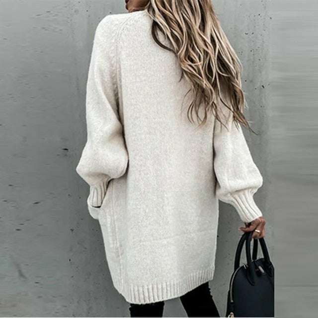 Damenstrickjacke Lang Weich Bequem - BerlinGlamour
