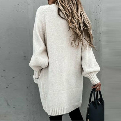 Damenstrickjacke Lang Weich Bequem - BerlinGlamour