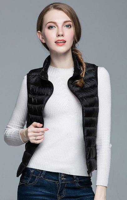 Daunenjacke Ärmellos Berlin Style Modern Damen