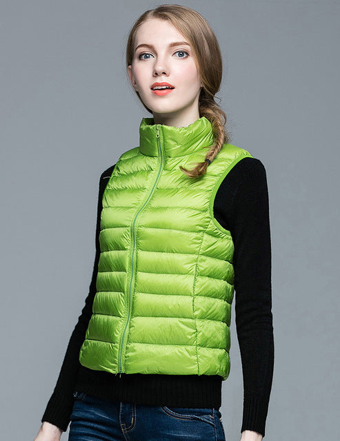 Daunenjacke Ärmellos Berlin Style Modern Damen