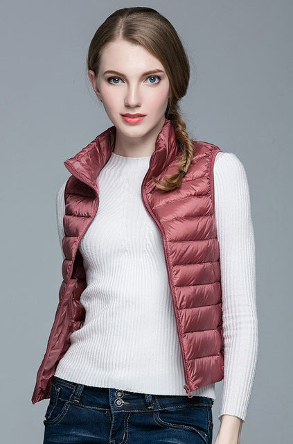 Daunenjacke Ärmellos Berlin Style Modern Damen