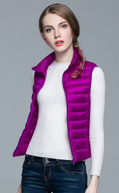 Daunenjacke Ärmellos Berlin Style Modern Damen