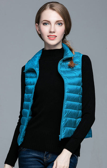 Daunenjacke Ärmellos Berlin Style Modern Damen