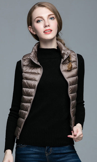 Daunenjacke Ärmellos Berlin Style Modern Damen