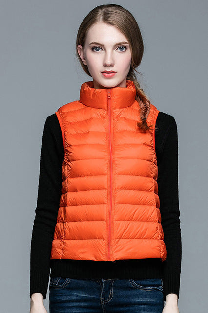 Daunenjacke Ärmellos Berlin Style Modern Damen