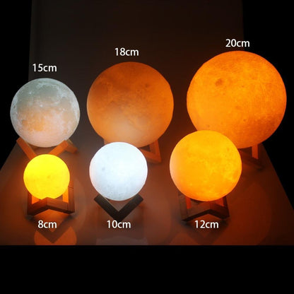 Wiederaufladbare LED Nachtlampe Dual Farbe Mondform