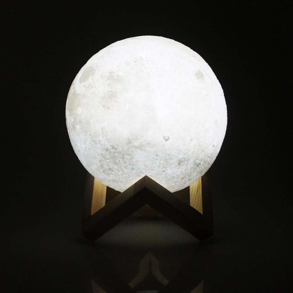 Wiederaufladbare LED Nachtlampe Dual Farbe Mondform