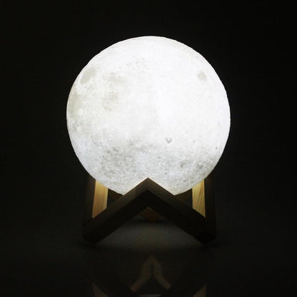Wiederaufladbare LED Nachtlampe Dual Farbe Mondform