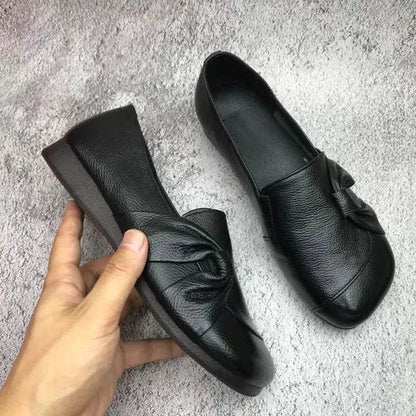 Damen Leder Schuhe Rutschfest Breitpassend Komfort
