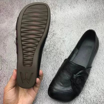 Damen Leder Schuhe Rutschfest Breitpassend Komfort