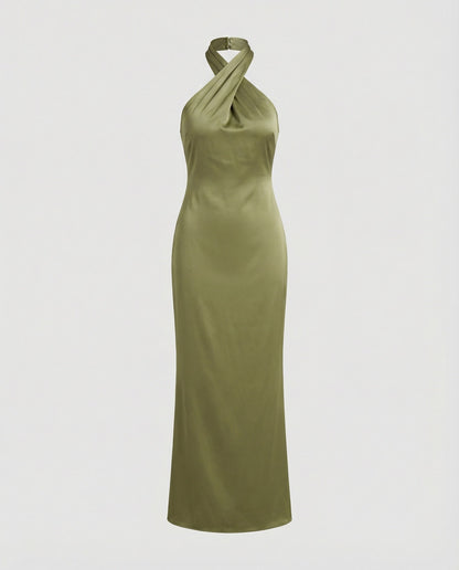Elegantes Abendkleid Damen Asymmetrisch Figurformend