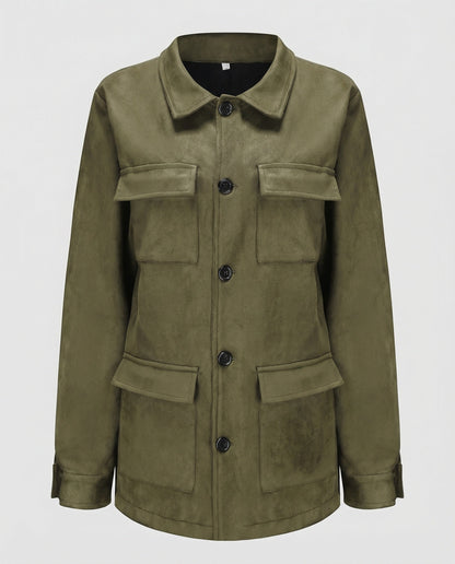 Velourslederjacke Damen Lederjacke Modern