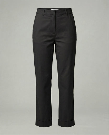 Weite Damen Stoffhose Elastischer Bund Bequem
