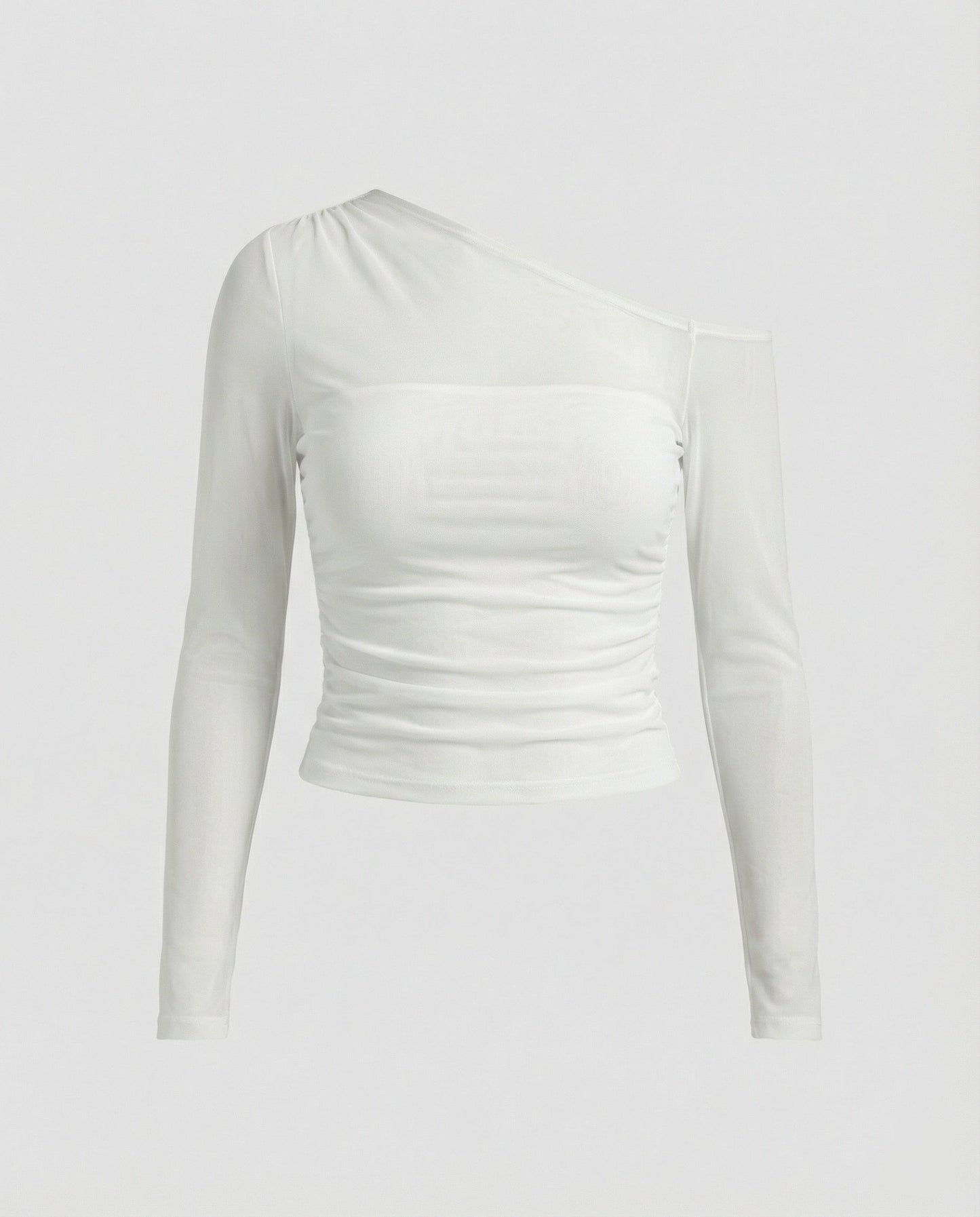 Damen Oberteil Asymmetrisch Schulterfreies Top Elegant